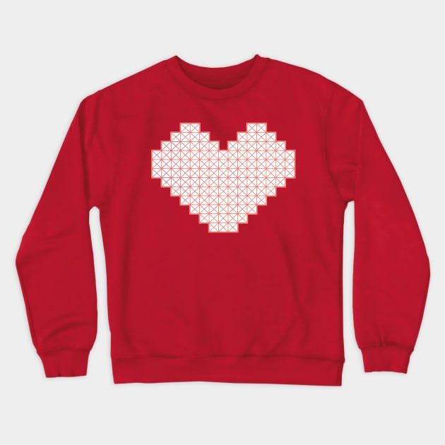 Heart X Red Crewneck Sweatshirt by fimbis